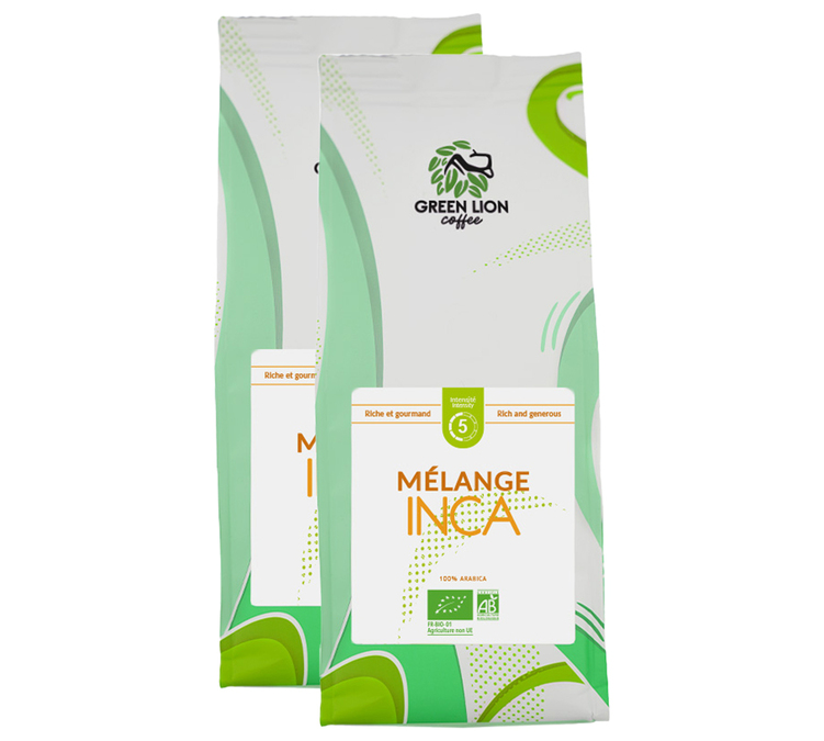 2 x 250 г - Кафа у зрну - „Le Mélange Inca Bio“ - GREEN LION COFFEE