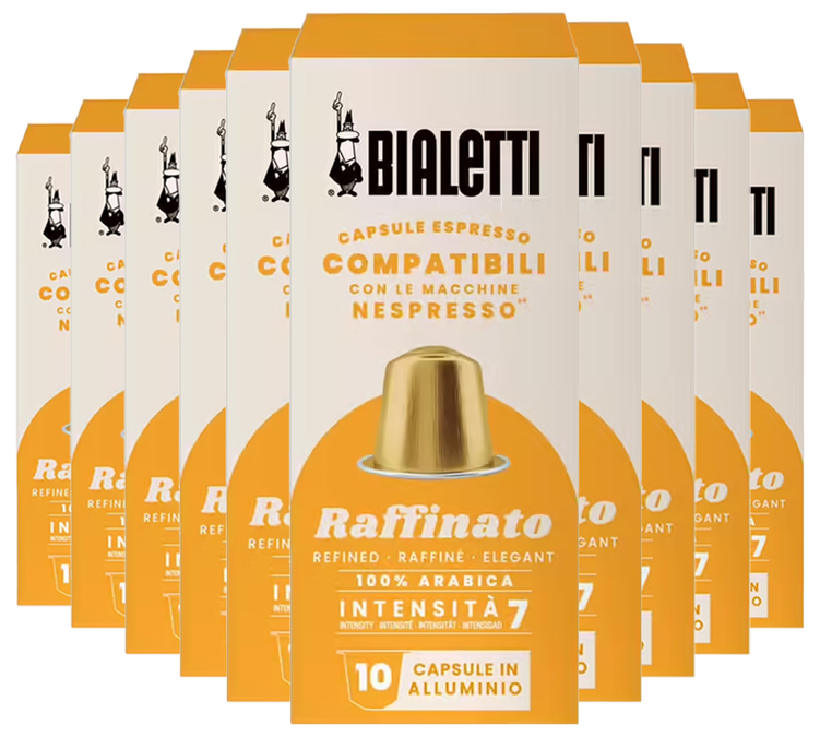 100 capsule compatibili con Nespresso* Original, miscela Raffinato - BIALETTI