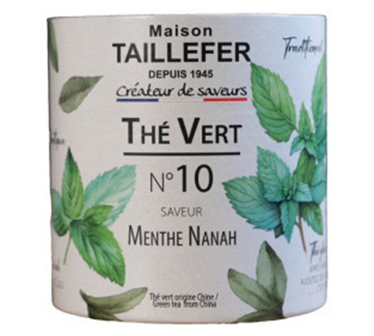 Кутия със зелен чай №10, аромат „Нана“, насипен, 60 г – MAISON TAILLEFER.