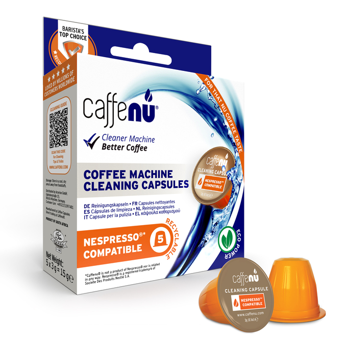 Rengöringskapslar från CAFFENU – för Nespresso®-maskiner.