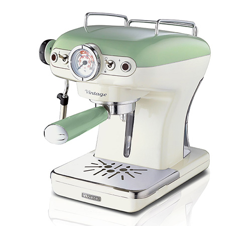 Μηχανή εσπρέσο ARIETE Espresso Vintage 1389, πράσινη.