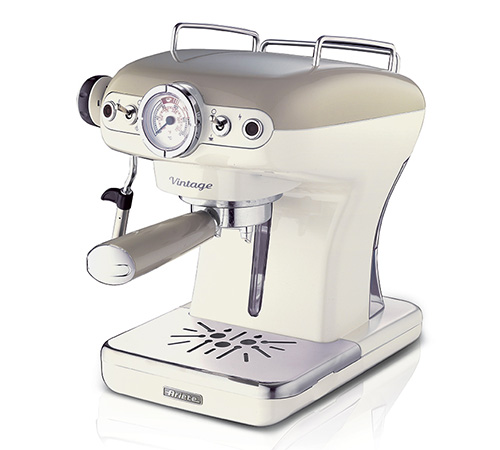 Máquina de café expresso ARIETE Espresso Vintage 1389, cor bege.