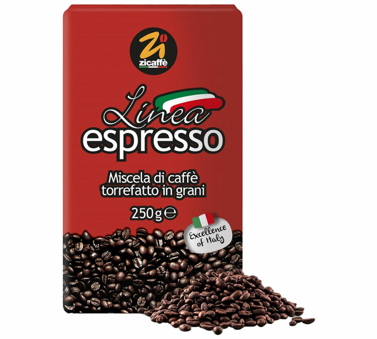 250 g – Kokopapukahvia – Linea Espresso – ZICAFFÈ
