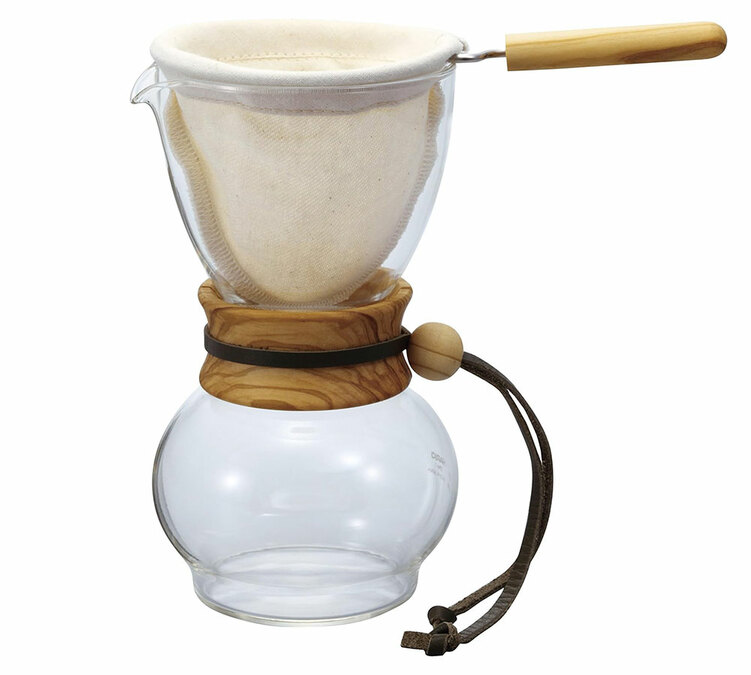 Manuell filterkaffetrakter HARIO Drip Pot med stofffilter, for 2 kopper.