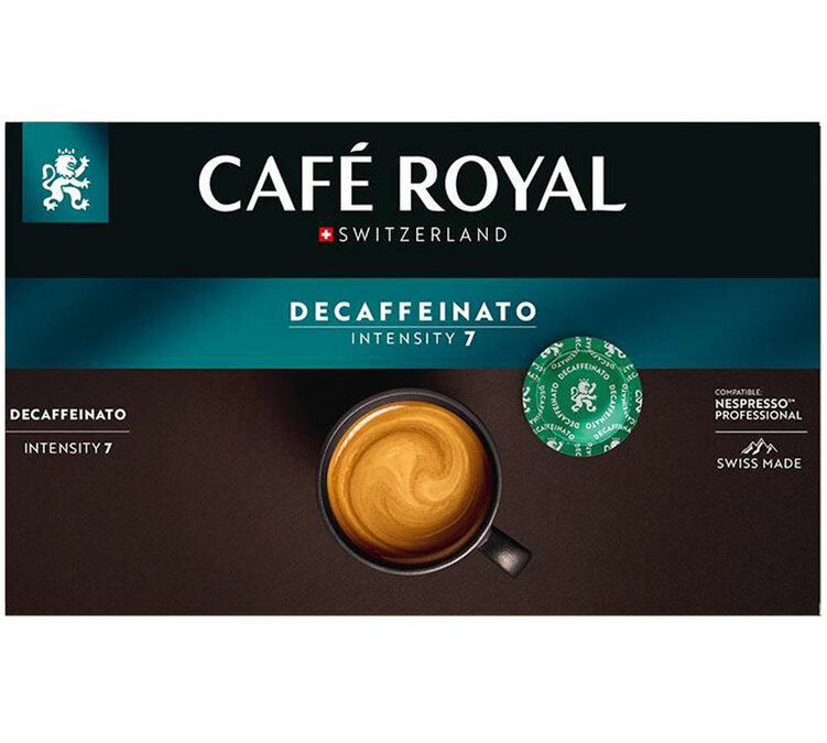 50 κάψουλες Nespresso* Pro Decaffeinato – CAFE ROYAL, ημερομηνία λήξης 28.02.2026.
