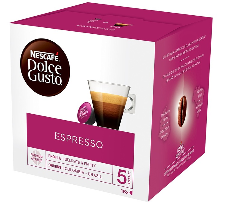 16 κάψουλες καφέ Expresso – Nescafé* DOLCE GUSTO*