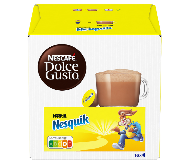 16 capsules chocoladesmaak Nesquik – Nescafé* DOLCE GUSTO*