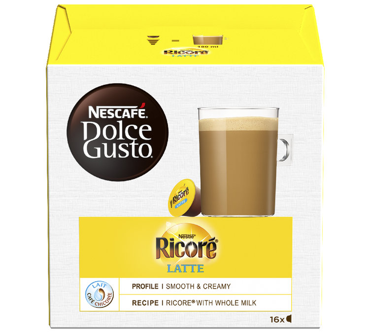16 capsules Cappuccino Ricore Latte - Nescafé* DOLCE GUSTO*