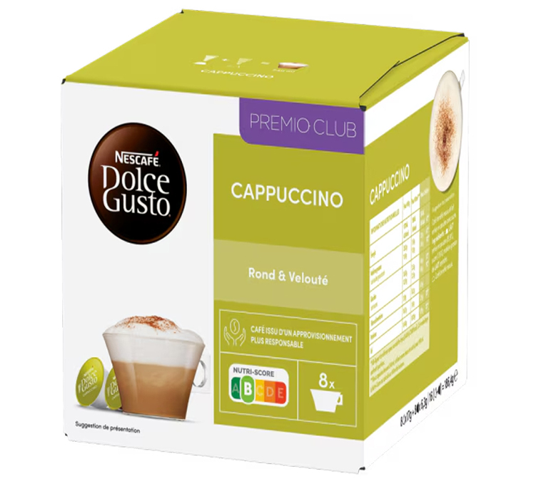 16 капсули капучино – Nescafé* DOLCE GUSTO*