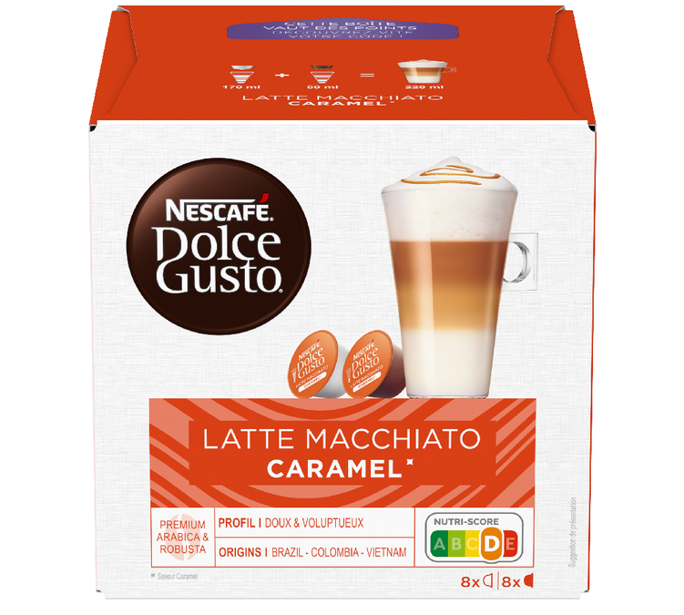 16 capsules Latte Macchiato Caramel - Nescafé* DOLCE GUSTO*