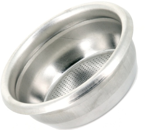 Filtro simples para 2 chávenas, universal, 58 mm, para máquina de café expresso.
