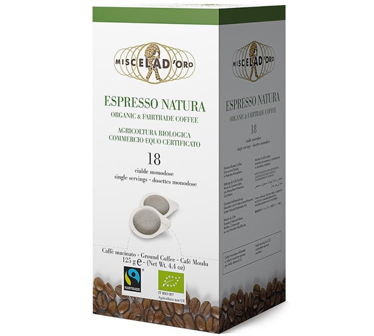 18 капсули ESE Espresso Natura Bio – MISCELA D'ORO