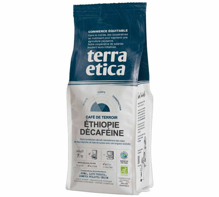 250 g - Café molido - Etiopía, descafeinado, ecológico - TERRA ETICA