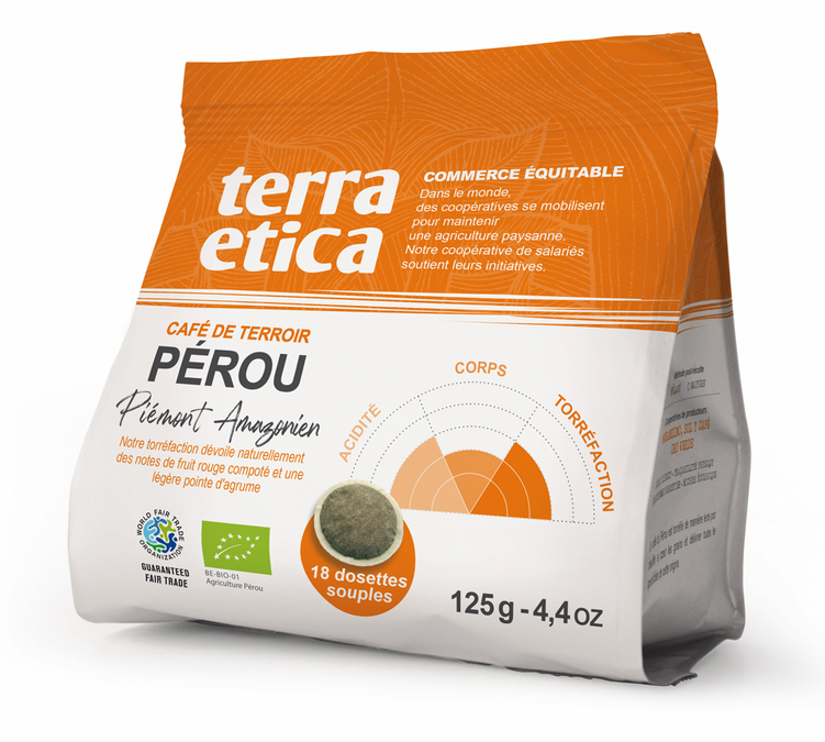 18 биоразградивих кафа капсула, арабика, пореклом из Перуа - TERRA ETICA