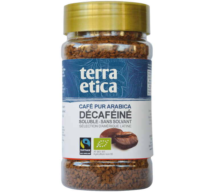 100 g - Oplosbare koffie - Cafeïnevrij, biologisch - Fairtrade/Max Havelaar - TERRA ETICA