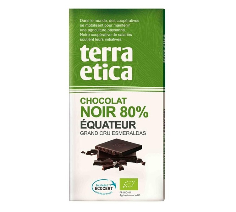 Tamna čokolada 80% iz Ekvadora, organska – 100 g – TERRA ETICA