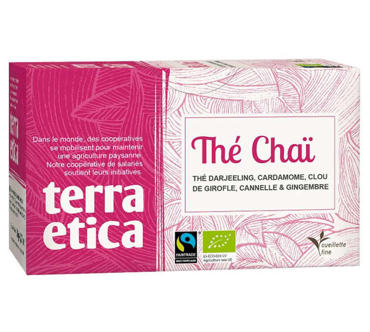 Chá Preto Chai Bio e de Comércio Justo – 20 saquetas – Terra Etica