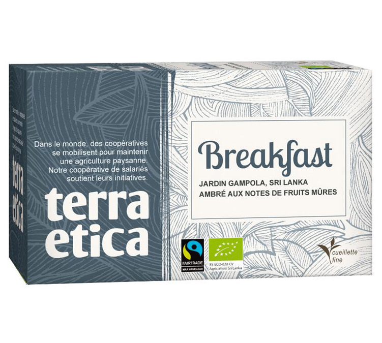 Organic & Fair Trade Breakfast Black Tea - 20 tea bags - Terra Etica