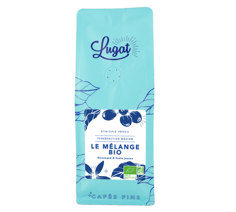 250 g - Koffiebonen - De biologische blend - LUGAT