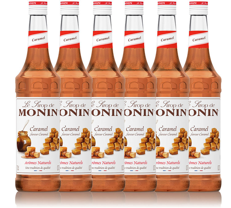 Karamelni sirup + dozirna pumpa za profesionalnu upotrebu, 6 x 70 cl - MONIN