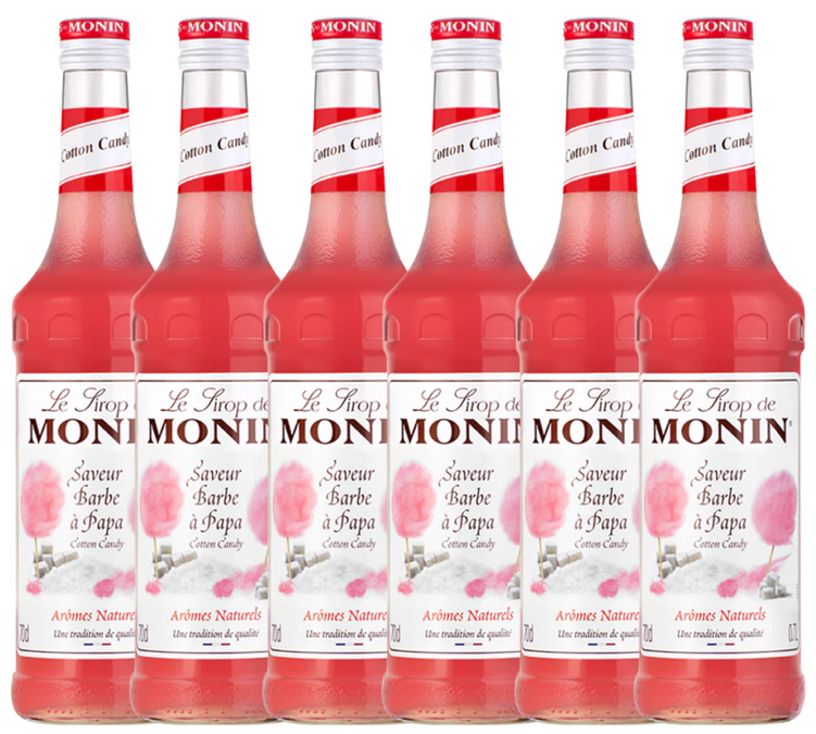6 x Sirop Monin - Barbe à Papa 70 cl
