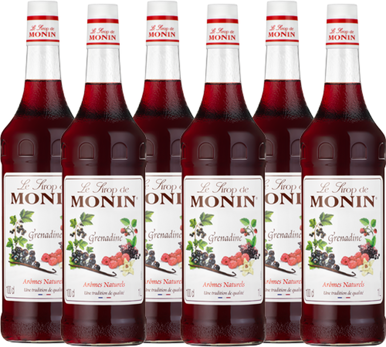 Сироп Monin – Гренадин – 6 бутилки по 1 литър.