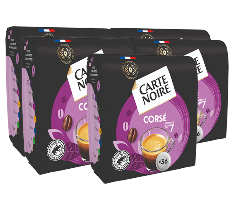 180 darabos, 6-os méretű, rugalmas adagoló kapszula – Corsé 5 x 36 – Carte Noire