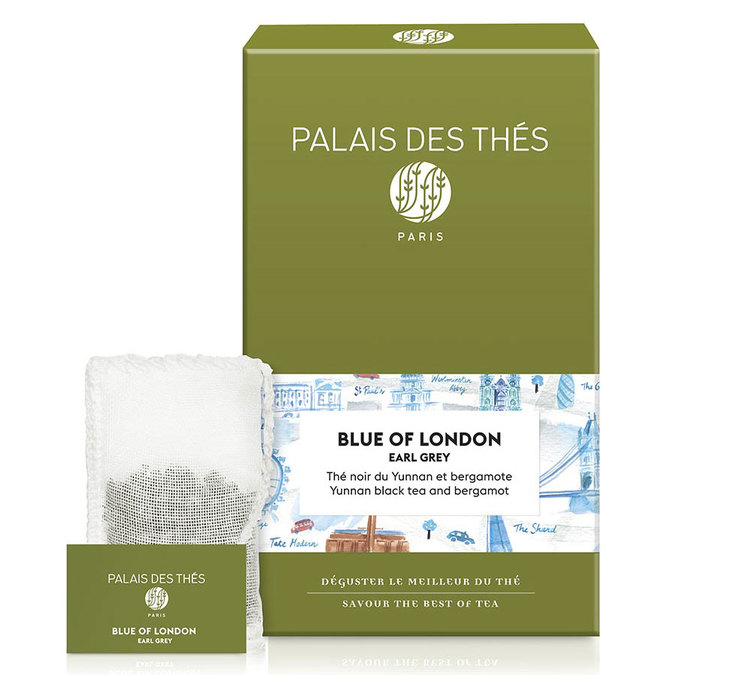 Té negro Earl Grey Blue de Londres, 20 bolsitas, PALAIS DES THÉS.