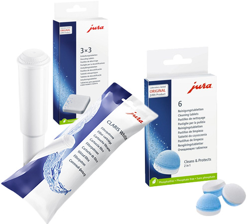 Komplett vedlikeholdspakke – JURA – Claris White for Jura-kaffeautomater.