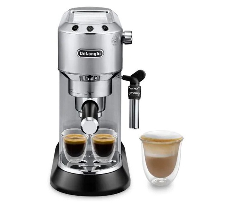 Espressomaschine DELONGHI Dedica EC695.M, Edelstahl, gebürstet.