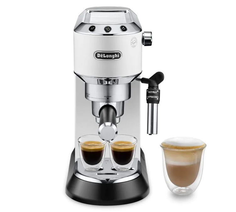 Μηχανή εσπρέσο DELONGHI Dedica EC695.W, λευκού χρώματος, σειρά Dedica Style.