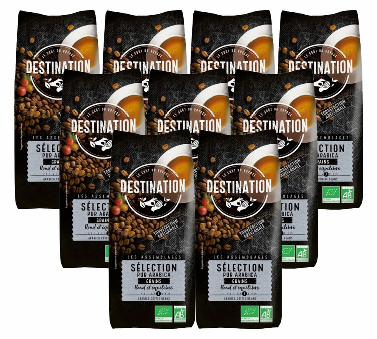 9 Kg Organic Whole Bean Coffee for Professionals 100% Arabica Selection - Destination