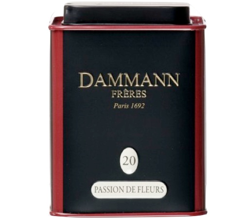 Caja n.º 20, té blanco «Pasión de flores», a granel, 60 g - DAMMANN FRÈRES.