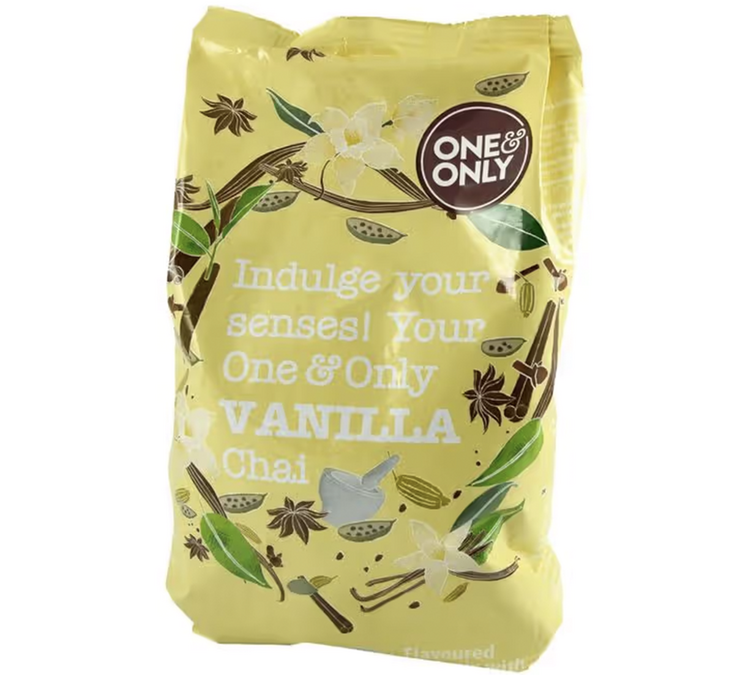 Bebida gelada com sabor a baunilha e chai, 1 kg – One & Only.