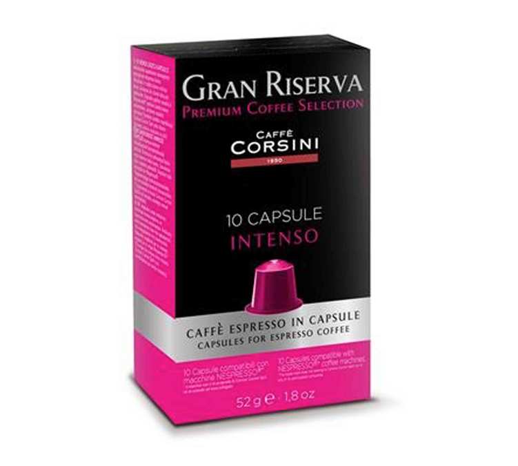 10 capsules, geschikt voor Nespresso* Original, Gran Riserva Intenso - CORSINI