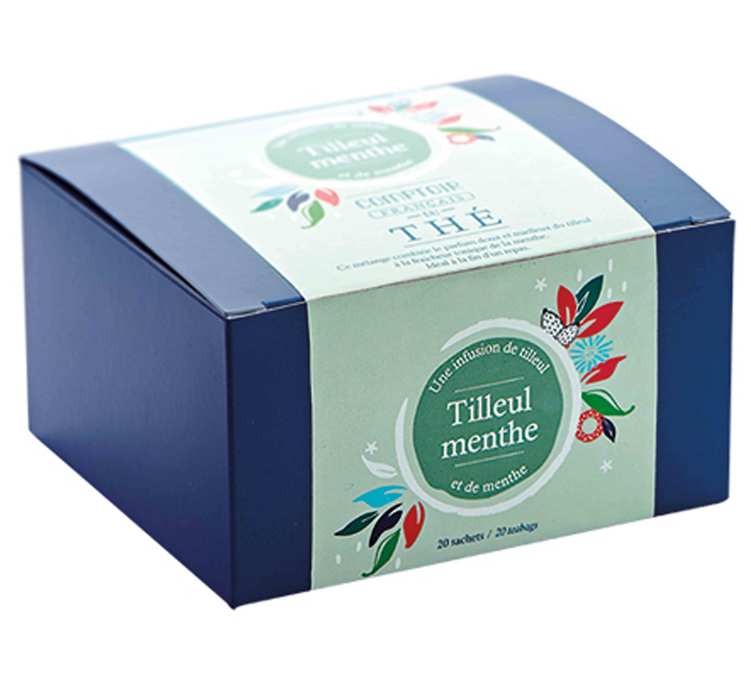 Lindenų ir mėtų arbata – 20 pakelių – „COMPTOIR FRANÇAIS DU THÉ“