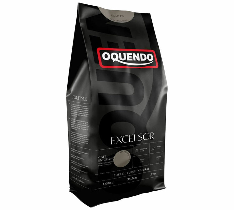 1 kg – skrudintos kavos pupelės – „Excelsor“ – „OQUENDO“