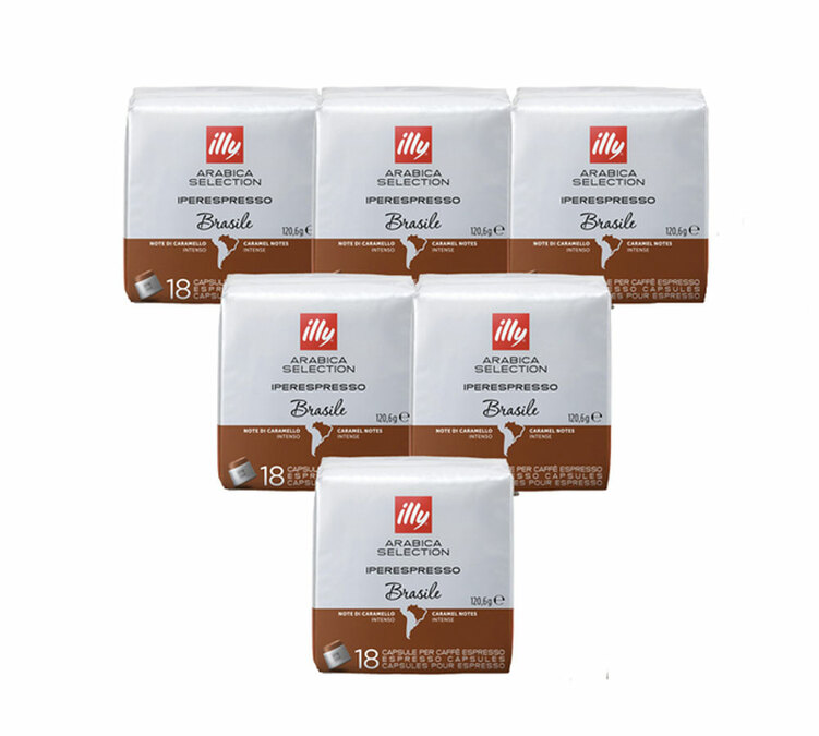 108 Kapseln Illy Iperespresso Arabica Sélection Brasilien – Illy