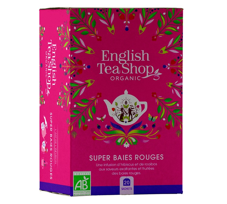 Infusão de frutos vermelhos super – embalagem de 20 saquetes – ENGLISH TEA SHOP