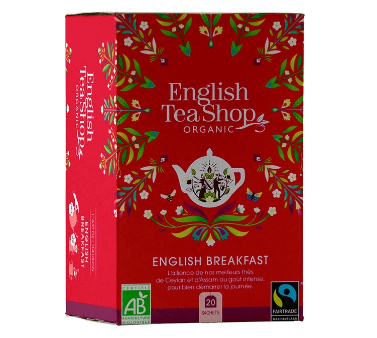 Crni čaj „English Breakfast“, organski i poštene trgovine – 20 vrećica – ENGLISH TEA SHOP