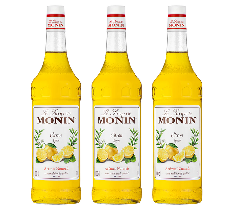 Conjunto de 3 xaropes Monin - Limão - 3 x 1 L