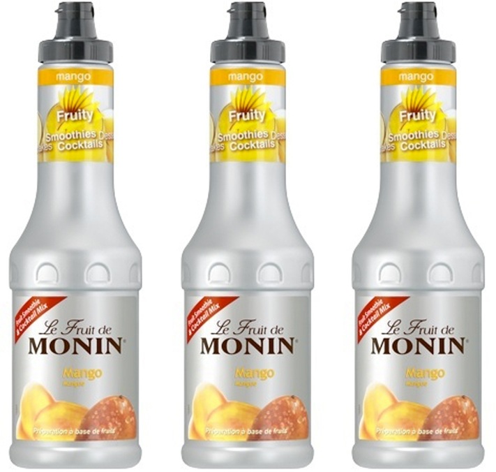 Пакет од 3 кашице са укусом воћа, произвођач Monin - Манго - 3 к 50 цл.