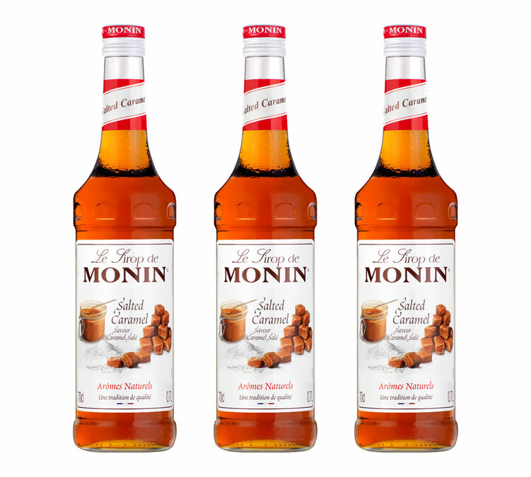 Сироп Monin „Карамел със сол“ за професионална употреба, 3 бутилки x 700 мл - MONIN