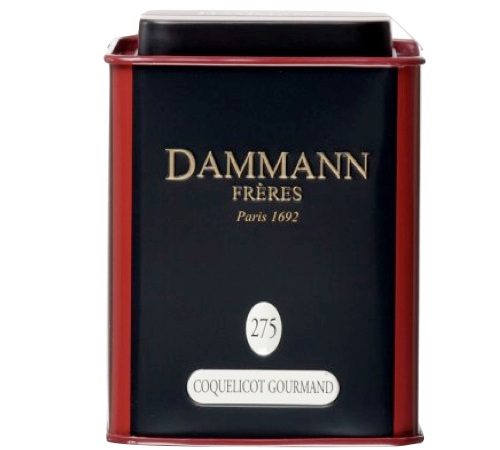 Caja n.º 275, té negro sabor amapola, edición gourmet, a granel, 80 g. DAMMANN FRÈRES.