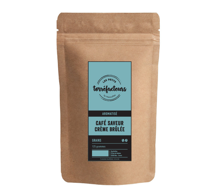 125 g – Kaffeebohnen – Aromatisierter Kaffee mit Crème-brûlée-Geschmack – LES PETITS TORRÉFACTEURS
