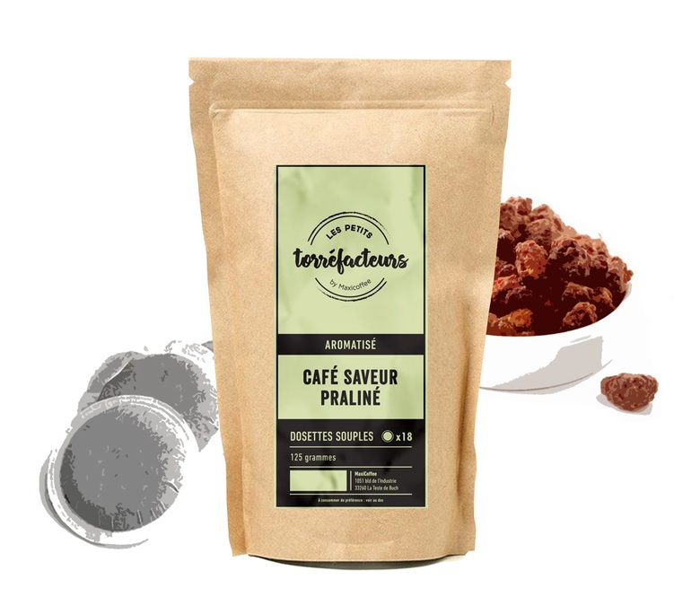 18 cápsulas flexíveis – Sabor Praliné – LES PETITS TORREFACTEURS