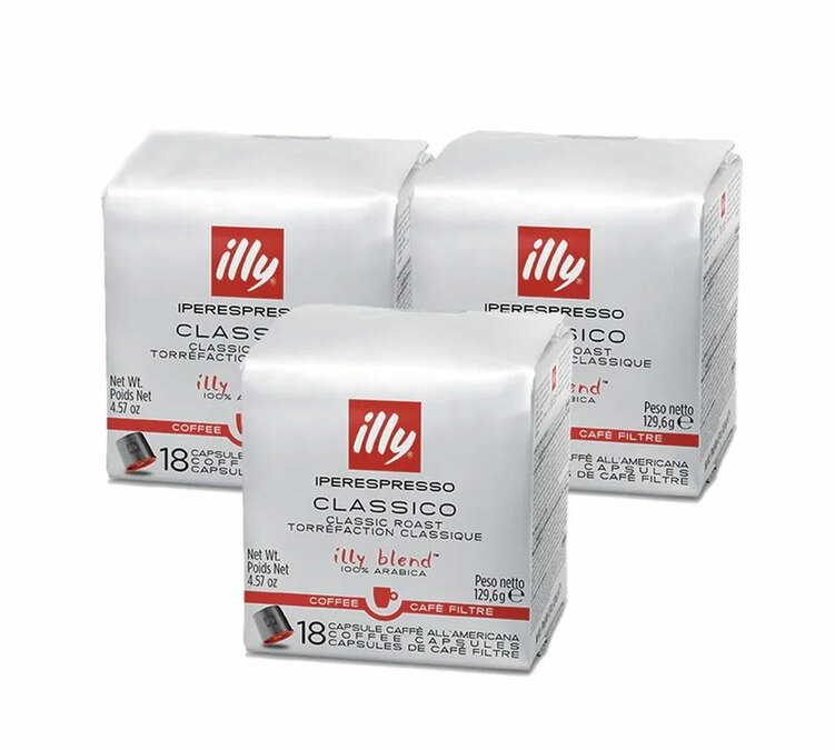 54 Iperespresso-capsules voor filterkoffie, Classico-blend - Illy