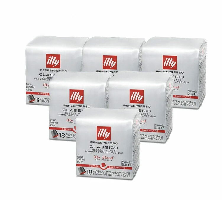 108 Iperespresso-capsules voor filterkoffie, Classico-blend - Illy