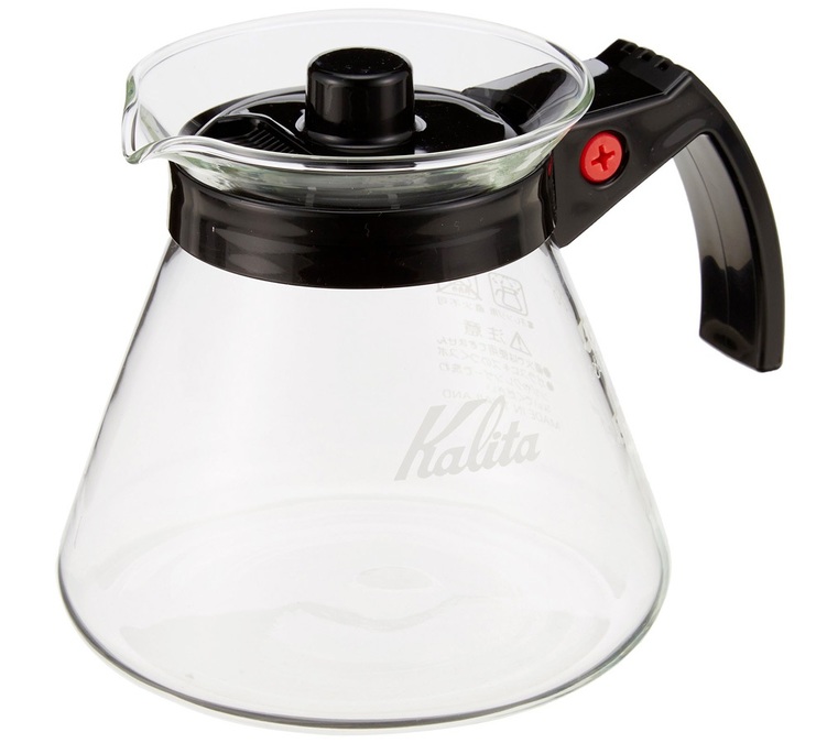 Lasinen kannu Slow Coffee -kahvin valmistukseen, 30 cl, muovikahva – KALITA