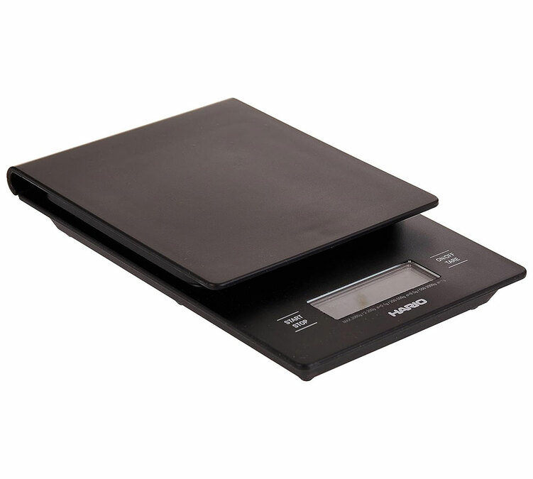 Balanza HARIO V60 para la preparación de café por goteo, modelo VST-2000B.
